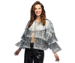 Boland - 44599 - Veste de soirée à franges pailletées, veste pour le réveillon du Nouvel An, soirée à thème, carnaval, festival