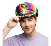 Boland - 44651 - Casquette arc-en-ciel capitaine, couvre-chef pour costumes de carnaval, carnaval, soirées à thème, festivals Pride