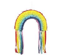 Boland 44729 Pinata arc-en-ciel Taille 23 x 35 cm, multicolore, anniversaire, décoration, cadeaux, bonbons, fête, Saint Christophe