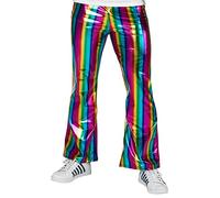 Boland 44744 - Pantalon arc-en-ciel stretch avec rayures métallisées pour déguisement, carnaval, fête à thème, CSD, festival privé