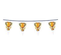 Boland 44770 Guirlande de fanions Champions en Plastique 6 mètres avec trop, Gagnant, récompense de la vainqueur, fête Sportive, Pom-Pom Girls, fête