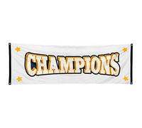 Boland 44771 - Bannière Champions, taille 74 x 220 cm, drapeau en polyester, drapeau, arrivée, vainqueurs, remise des prix, fête sportive, fête
