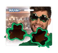 Boland 44927 44927 Lunettes de Fête Trèfle Vert Métallique Lunettes Shamrock Lunettes Fun St Patrick Irlande Carnaval Nuit Carnaval Halloween Fête à thème Unisexe - Adulte Unique
