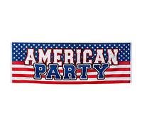 Boland 44953 - Bannière USA, taille 74 x 220 cm, décoration, guirlande, fête américaine, Stars and Stripes, fête à thème, fête à thème