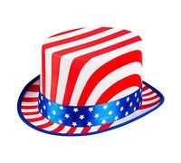 Boland 44963 - Chapeau USA Deluxe, tour de tête env. 56 - 61, casquette avec Stars and Stripes, Amérique, accessoire de déguisement pour le carnaval et la fête à thème