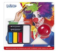 Boland 45064 - Kit de maquillage clown en plusieurs parties pour carnaval ou Halloween, maquillage pour costume de carnaval
