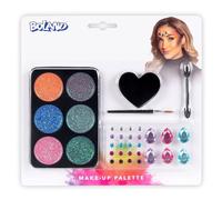 Boland 45103 Glamour, make-up-palet, 6 kleuren met applicator, kwast en spons, z