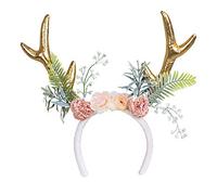Boland Serre-tête 50027 Renne avec fleurs, bois dorés – Multicolore