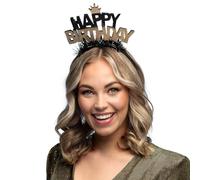 Boland 50368 - Serre-tête Happy Birthday, Tiara, Anniversaire, Accessoires pour déguisements, Fête de carnaval, Carnaval