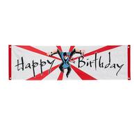 Boland - 50422 - Happy Birthday Banner Ninja en polyester, décoration, fête à thème, décoration à suspendre