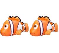 Boland 52176 - Poisson Tropical Gonflable, 53 cm, Poisson Clown, Jouet Aquatique, Décoration, Décoration de fête pour Piscine, fête d'été et fête à thème (Lot de 2)