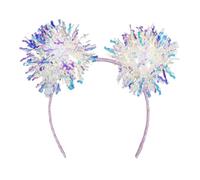 Boland 52194 - Diadème LED Sparkle, bandeau avec pompon et lumières, accessoires lumineux pour le carnaval et les soirées à thème, tenue de fête
