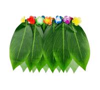 Boland 52245 - Hawaii Rock Palmblätter, Minirock mit künstlichen Blättern und bunten Kunstblumen, Beachparty, Sommerfest, Karneval, Mottoparty, Hula Hula Hula