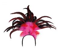 Boland Coiffe Rio 52283 – Serre-tête à plumes Amérique du Sud Rose/Rouge Taille unique Femme Adulte