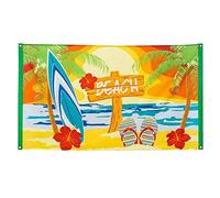 Boland 52466 - Drapeau de plage, 90 x 150 cm, polyester, plage, fête de plage, bannière de jardin, décoration murale, décoration à suspendre, anniversaire d'enfant, fête à thème, carnaval