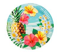 Boland 52477 - Lot de 10 assiettes de fête Paradise, taille 23 cm, vaisselle de fête écologique, 100% papier, anniversaire, fête à thème