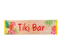 Boland 52490 Bannière Tiki Bar Taille 50 x 180 cm en Polyester Drapeau avec Motif Décoration Fête Plage Carnaval Fête à thème Anniversaire