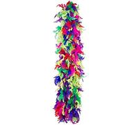Boa Plumes Multicolores 180 Cm Blanc