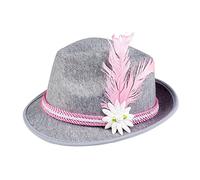 Boland chapeau Oktoberfest taille unique gris / rose Grijs G