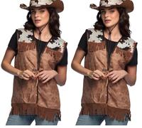 Boland 54322 - Gilet western pour adultes, veste, cowboy, indien, déguisement, carnaval, fête à thème (Lot de 2)