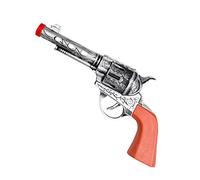 Boland 54338 - Pistolet Deputy Sheriff, taille 20 cm, argenté/marron, ornements, enfant, jouet, arme, factice, costume, carnaval, soirée à thème