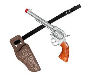 Boland 54384 - Kit cowboy, pistolet et ceinture avec licol, accessoires pour carnaval et fête à thème, accessoire pour costumes de carnaval