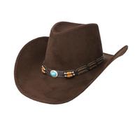 Boland - 54390 - Chapeau de cowboy Brody avec ruban, chapeau western pour soirée à thème, carnaval, accessoires pour costumes de carnaval, enterrement de vie de garçon/jeune fille