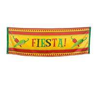 Boland 54406 - Bannière Fiesta, taille 74 x 220 cm, polyester, Mexique, décoration murale, décoration à suspendre, drapeau, décoration de fête, anniversaire, fête à thème, carnaval