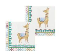 Boland 54437 Lot de 12 serviettes en papier jetables Motif lama 33 x 33 cm