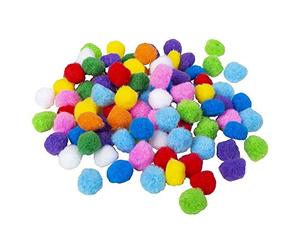 Boland 54454 - Lot de 100 boules pompon pompon boules en peluche bricolage anniversaire mariage cadeau