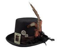 Boland 54501 Chapeau Plumepunk ,Noir,Taille unique