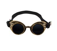 Boland 54503 - Lunettes Steampunk, en plastique, élastique, verres foncés, taille réglable, Accessoire, Carnaval, Halloween, Fête à thème