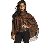 Boland 54555 Cape Steampunk - Longueur : Environ 85 cm - Marron - Cape, jeté de lit, Timepunk, Unisexe, Costume, Carnaval, fête à thème