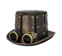 Boland - 54582 - Chapeau steampunk avec lunettes de fête, couvre-chef pour adultes, festival, carnaval, soirée à thème, cosplay
