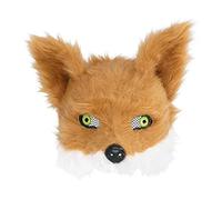 Boland 56764 - Masque renard avec peluche, masque facial, demi-masque, masque animalier pour JGA et carnaval, déguisements de carnaval