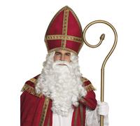 Boland 56841 - Mitra Sankt Nikolaus, Rot-Gold, Größe circa 35 x 33 cm, Hut, Mütz