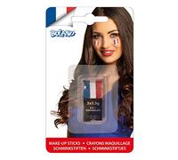 Boland 61986 - Crayon de maquillage France, 3 couleurs dans un stylo, drapeau national, peinture corporelle, facile à appliquer et à enlever, coupe du monde, championnat d'Europe, fête à thème,