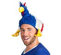 Boland 62021 - Chapeau Poule Tricolore, Bleu-Blanc-Rouge, Fan, Couvre-chef, France, Accessoire carnaval, Fête à thème, Fête à thème
