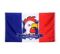 Drapeau Supporter Allez France 90 X 150 Cm Rose