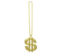 Boland 64305 - Collier Dollar Or Bijoux Fantaisie Millionnaire Gangster Costume Accessoire Carnaval Fête à Thèmes