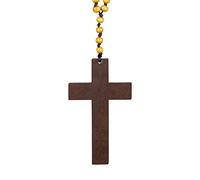 Boland 64331 Collier en bois Motif croix prière Multicolore