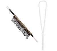 Boland 64345 - Ensemble Charleston, collier et porte-cigarette 31 cm, pour adultes, années 20, collier de perles, porte-cigarettes avec franges, accessoires pour carnaval, soirée à thème