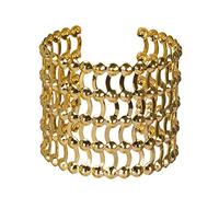 Boland 64421 - Bracelet Grace or, taille réglable, pour femme, 5 rangs, bijou fantaisie, carnaval, fête à thème,Or,Taille unique