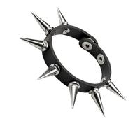 Boland 64461 - Bracelet Spike de Luxe, bracelet avec rivets pointus, imitation cuir, taille réglable, punk, rock, années 80, déguisement, carnaval, fête à thème, Halloween