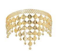 Boland - 64564 - Bandeau danseuse du ventre, accessoire pour déguisement, accessoire pour danse du ventre, fête à thème et carnaval, Doré (Lot de 2)