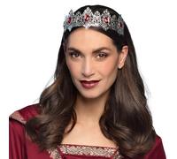 Boland 64570 - Couronne de reine avec pierres précieuses, princesse, accessoire pour costume de carnaval, carnaval et fête à thème