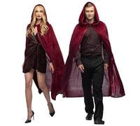 Boland 70997 - Cape vampire aspect velours pour Halloween, carnaval et déguisements, 170 cm, tunique pour adultes