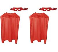 Boland 71050 Costume de héros 2 pièces Taille unique pour adulte Masque et cape Rouge Superman Hero Fête à thème Carnaval