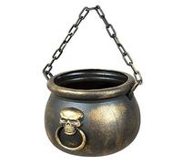 Boland 72000 - Chaudron tête de Mort, Chaudron de sorcière pour Bonbons ou Snacks, 13 x 19 cm, décoration pour Carnaval ou Halloween, des Bonbons ou Un Sort