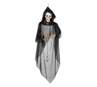 Boland 72007 crâne fantôme Décoration 150 cm, Gris/Noir